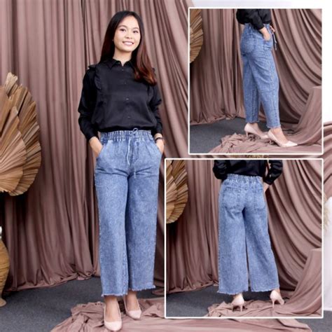 Jual Celana Jeans Panjang Rawis Kulot Rawis Stndar Muat Bb Kg Kulot