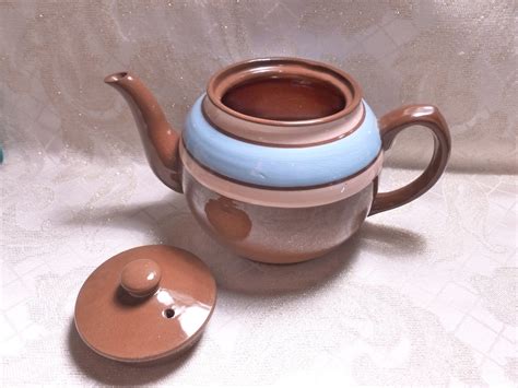 Sadler Vintage Teapot Made In Staffordshire England Brown Betty Style