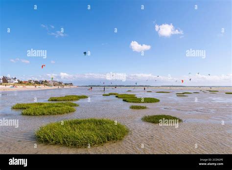 Frankreich Somme Bay Le Crotoy Beach Spot Kitesurfen Windsurfen Fotos