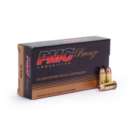 PMC Bronze 32 ACP 60 Grain JHP 32 ACP Ammo For Sale Ammunition Depot