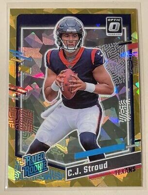 2023 Panini Donruss Optic Rated Rookie Preview CJ Stroud GOLD Ice 9 10