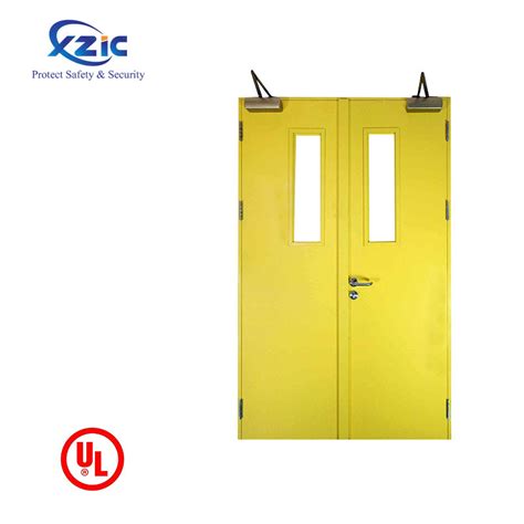 Xzic Fire Door Manufacturers External Fire Exit Doors With Glass Window