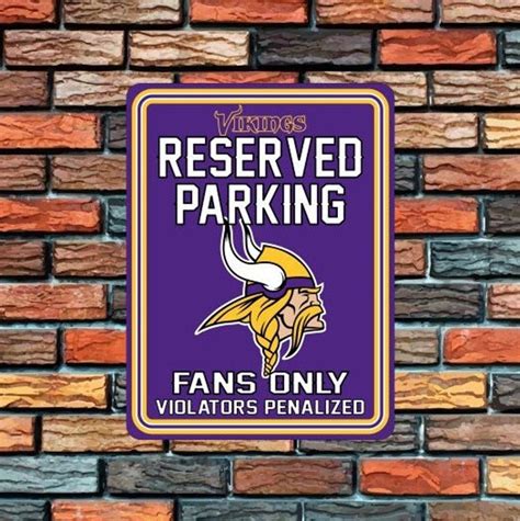 Minnesota Vikings Aluminum Parking Sign Football Signs Gift for Fans ...