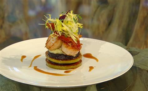 James Martin Scallops With Apple And Black Pudding Recipe On Saturday Kitchen The Talent Zone