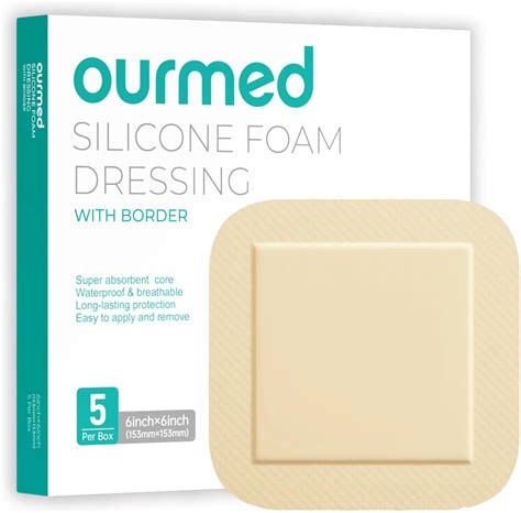 Ourmed Silicone Foam Dressing With Border Adhesive Waterproof Wound Dressing