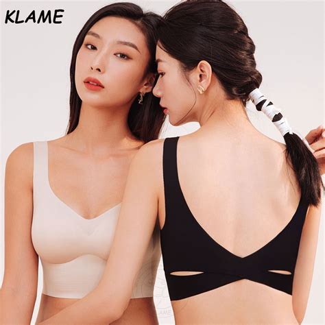 Klame Plus Size Bra High Quality Seamless Underwear Backless Sexy Sport Bralette One Piece