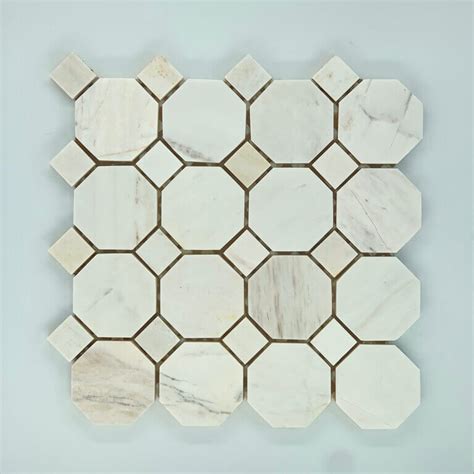 Octagon Calacatta Marble Mosaic Công ty TNHH Trung Hùng Hà Nội