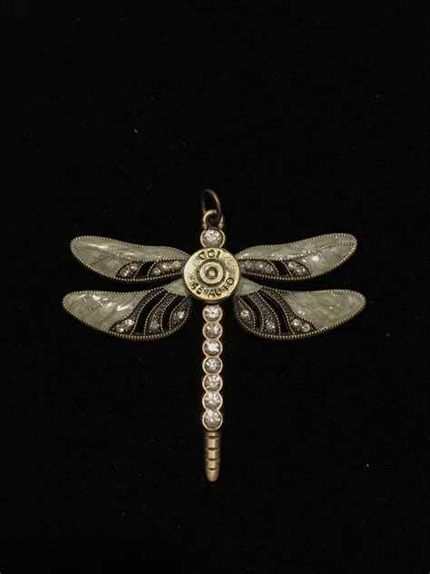 Dragonfly Bullet Necklace Ammo Shell Casing 45 Automatic 270 Etsy