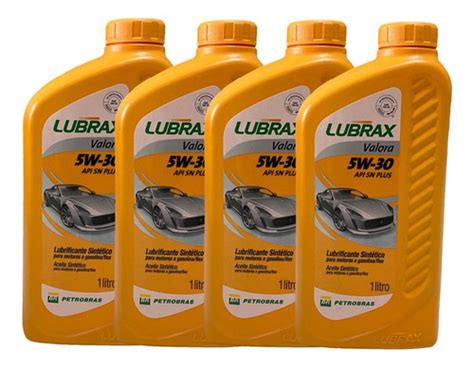 Kit Oleo Motor Lubrax Valora Sn Plus 5w30 5lt Parcelamento Sem Juros