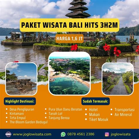 Paket Wisata Bali Hits H M Joglo Wisata