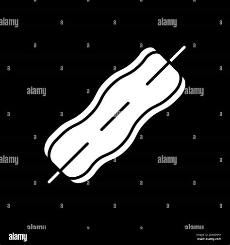 Bacon Dark Mode Glyph Icon Stock Vector Image Art Alamy