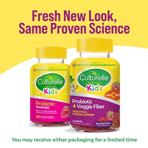 Culturelle Kids Daily Probiotic Veggie Fiber Gummies Prebiotic