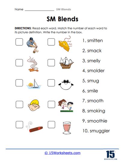 Sm Blends Worksheets 15