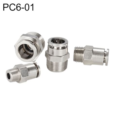 Pc Laize Nickel Plated Copper Male Thread Straight Pneumatic Quick