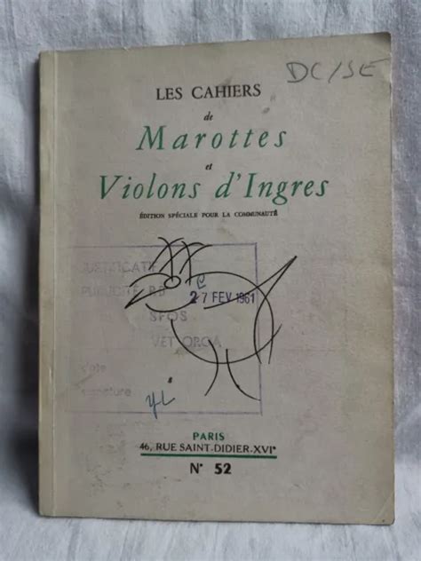 LES CAHIERS DE Marottes Et Violons D Ingres N52 EUR 15 00 PicClick FR