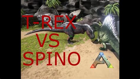 Ark Survival Evolved T Rex Vs Spinosaurus Dino Fight Club2 Youtube