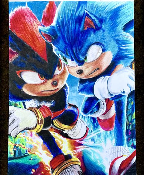 how to draw shadow sonic