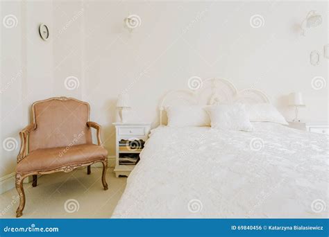 Luxurious Bedroom in Rich House Stock Photo - Image of chair ...