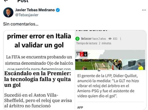 Por qué no hay tecnología de gol en la Liga Tebas se defiende en Twitter