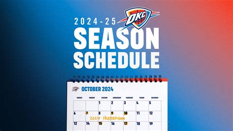 Thunder Announces 2024-25 Regular Season Schedule | NBA.com