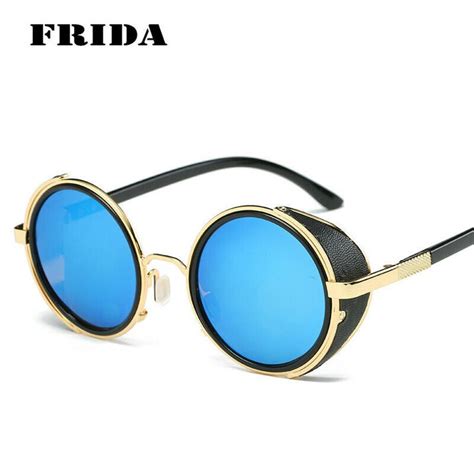 Frida Steampunk Sunglasses Women Men Vintage Retro Round Metal Sun Glasses Uv400 Steampunk