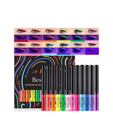 Bestland Colors Matte Liquid Eyeliner Set Uv Glow Rainbow Colorful