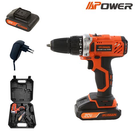 Cordless Power Drill 20V Power Tool with Rechargeable for Outdoor ...