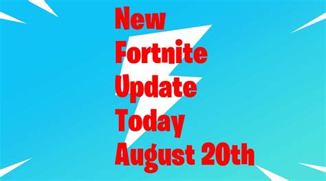 New Fortnite Update Today Ps4 Patch Notes 20th August Fortnite