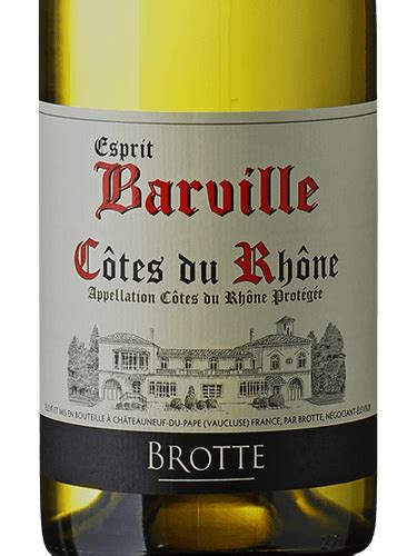 Brotte Côtes du Rhône Esprit Barville Blanc Vivino US