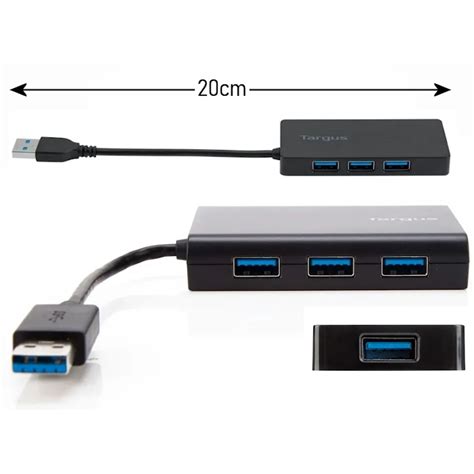 Hub Usb Con Cable De Puertos Alta Velocidad Gbps Targus Pc Y