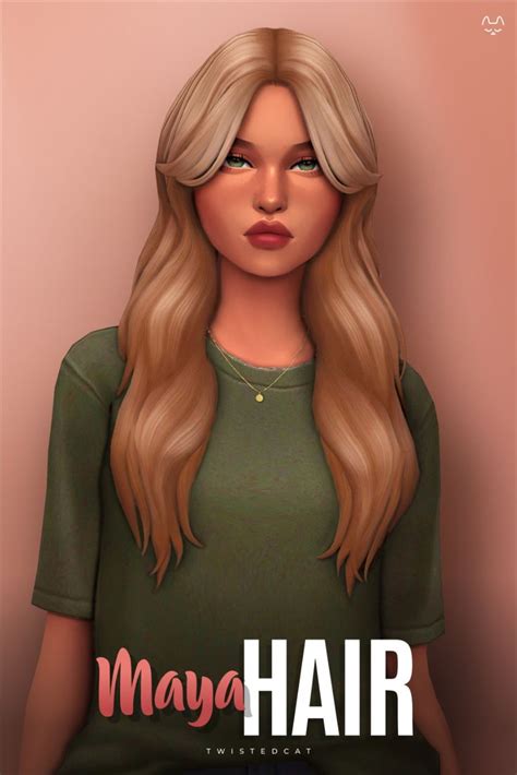 Maya Hair TwistedCat In 2023 Sims Hair Mod Hair Sims 4 Mods Clothes