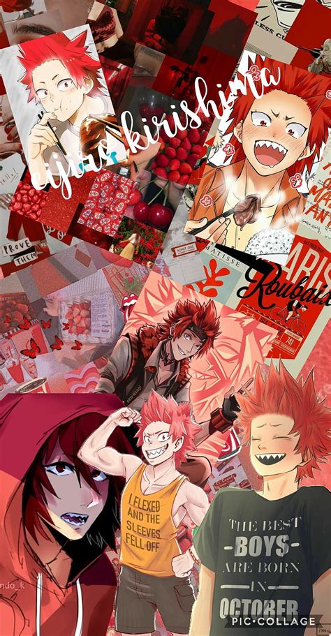 Eijiro Kirishima Red Red Riot Mha Bnha Cute Anime HD Phone