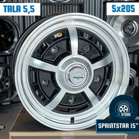 Roda Sprintstar Aro 15 Tala 5 5 Preta 5 Furos 5x205