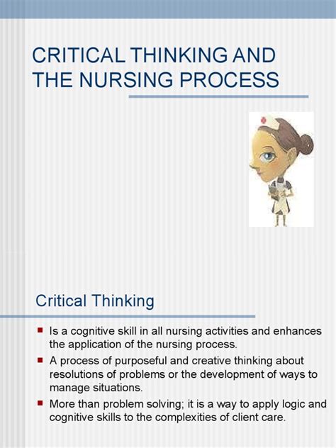 Critical Thinking And Nursing Process Pdf Medical Diagnosis Nursing