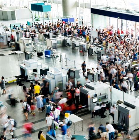 Very Busy Airport Terminal Travel Off Path