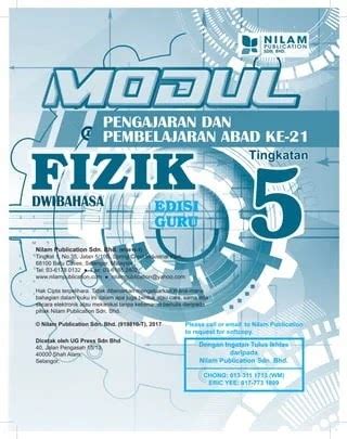 Jawapan Modul Fizik Tingkatan Nilam Publication Edisi Guru Module