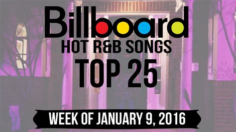 Top 25 - Billboard R&B Songs | Week of January 9, 2016 - YouTube