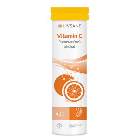 LIVSANE Vitamin C 240mg šumivé tablety pomeranč 20ks skladem BENU cz