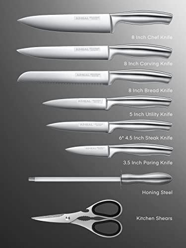 Knife Set Aiheal Pcs Stainless Steel Kitchen Knife Set With Acrylic