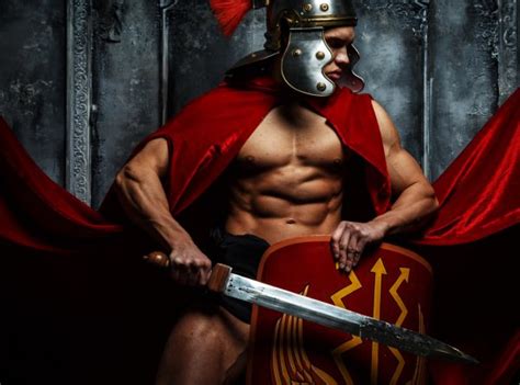 Man In Roman Armour Stock Photo By Fxquadro