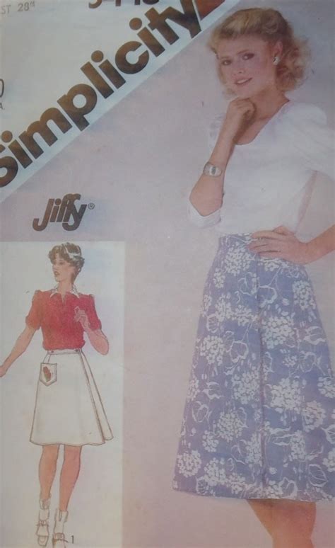 Simplicity 5446 Misses Jiffy Reversible Skirt In Two Lengths Pattern