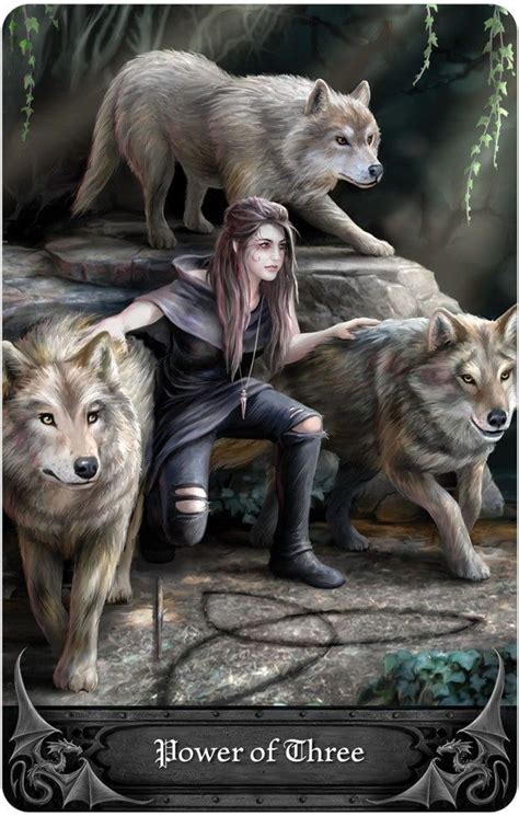 Anne Stokes Gothic Oracle Deck Book Set Anne Stokes Wolves And