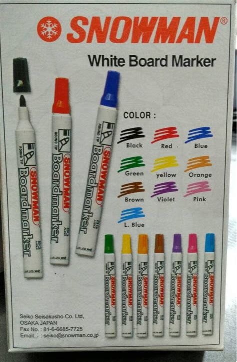 Jual Spidol Snowman Board Marker BG 12 Hitam Jakarta Barat