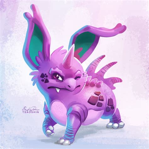 209891 Safe Artist Tsaoshin Fictional Species Nidorino Feral Nintendo Pokémon Looking