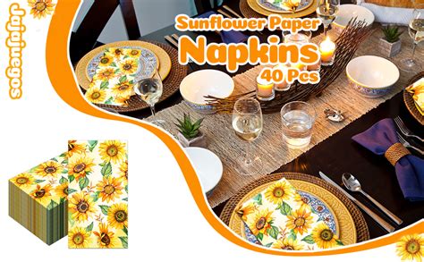 Amazon Sunflower Paper Napkins Pcs Sunflower Paper Napkins