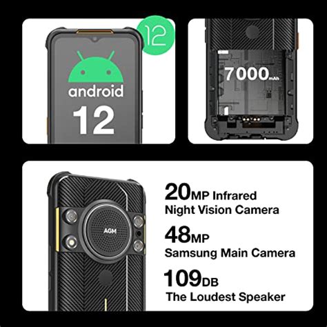 AGM H5 Rugged Smartphone 2023 Rugged Smartphone 109dB Loudest Speaker