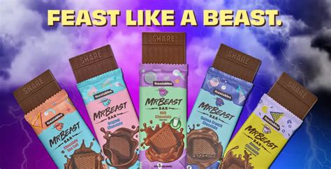 Mr Beast Chocolate Bar By Feastables (7 Flavors) (1 Bar 10, 56% OFF