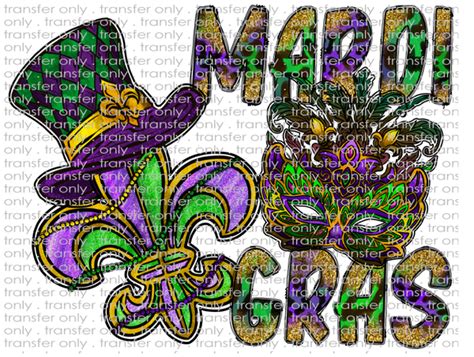 Mardi Gras Waterslide Sublimation Transfers Crafty Bucks