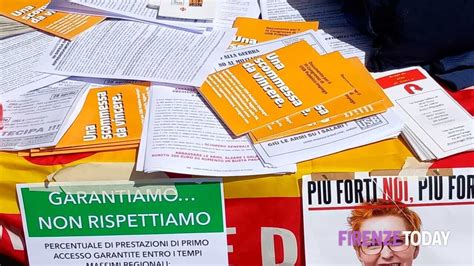 Protesta Dei Sindacati Di Base Davanti A Careggi