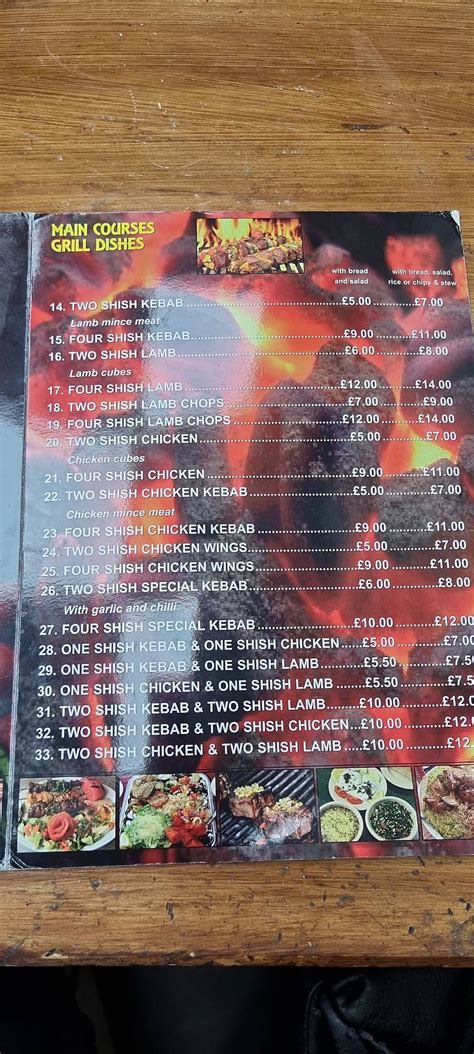 Menu At Kurdistan Restaurant Sheffield